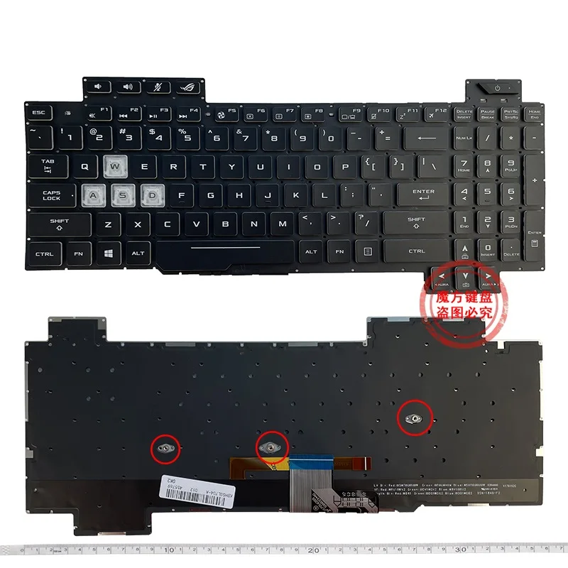 New US Keyboard Backlight for Asus ROG Strix GL504 GL504G GL504V GL504GS GL504GM GL504GV Laptop Keyboard Backlit