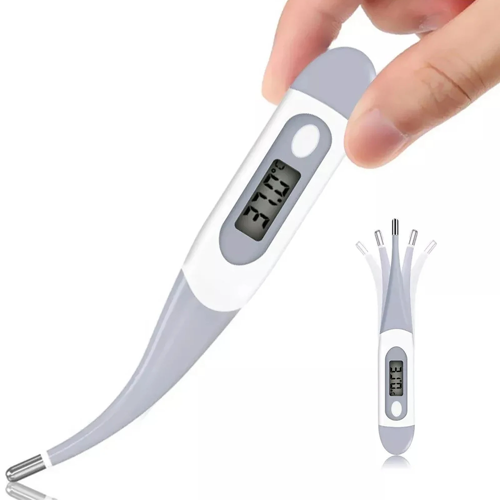 Thermometer for Adults, Soft Head Digital Oral Thermometer for Fever, Basal Thermometer with 15 Seconds Fast Reading