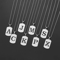 Delicate Initial Name Letters Charm Pendant Necklace For Men Alphabet A-Z Stainless Steel Jewelry Women 2024 Collar Hombre