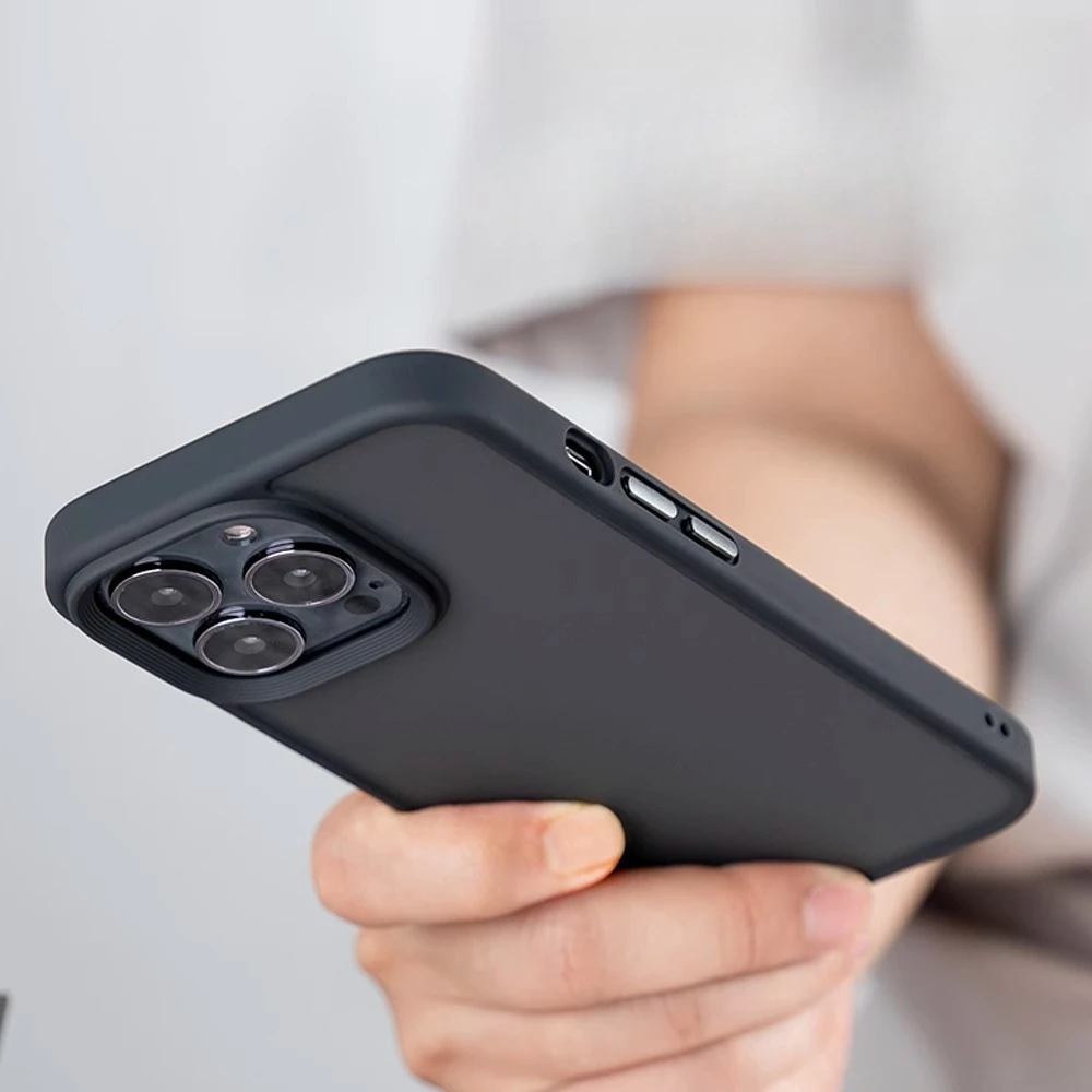 حافظة لهاتف آيفون 16 برو ماكس 15 بلس 14 13 12 غطاء خلفي بسيط للحماية الكاملة من السيليكون #3