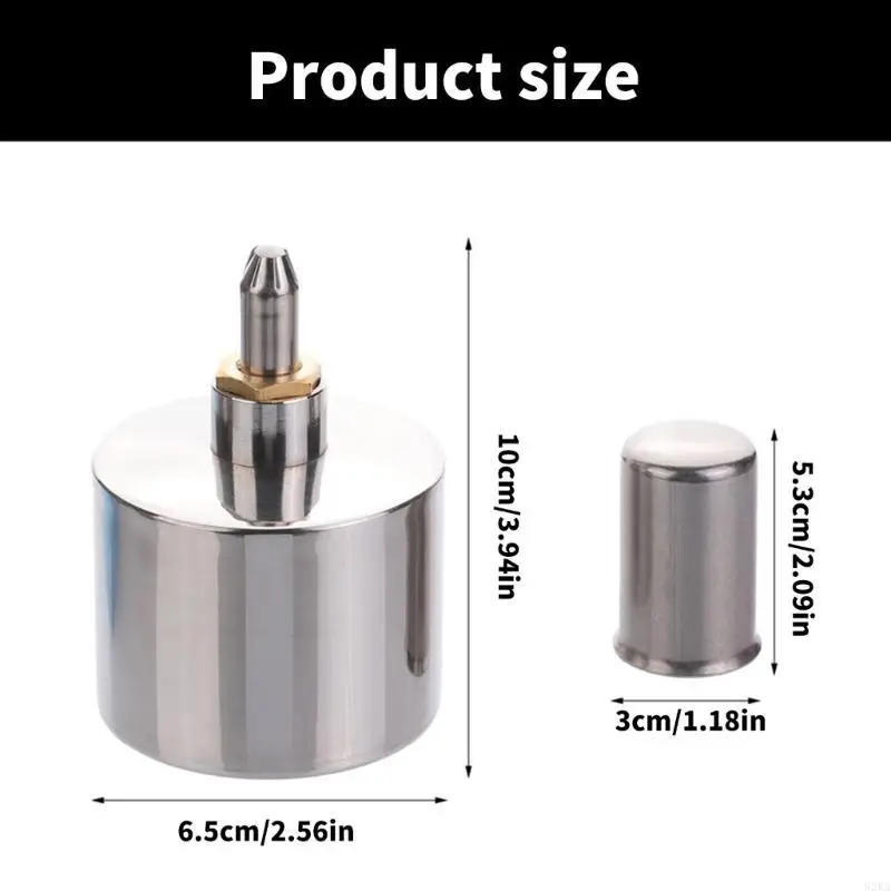 62KA アルコールランプバーナー歯科ラボランプステンレス鋼アルコールバーナー芯付き、芯レザークラフト作業加熱ツール