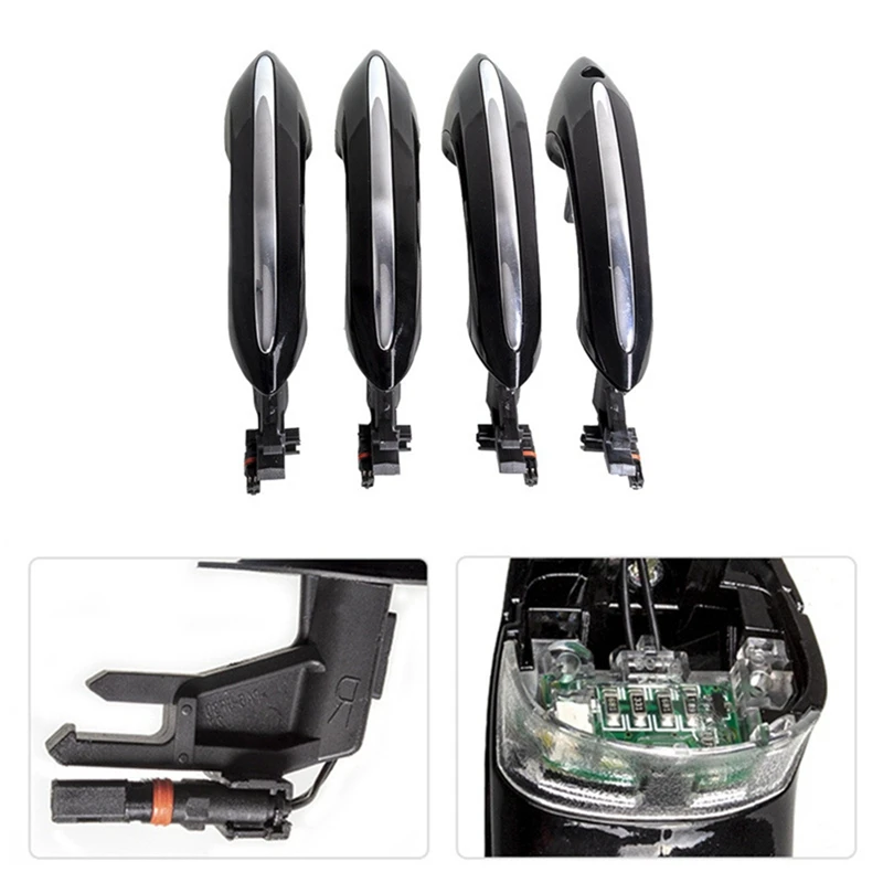 

1 Set New High Quality Car Exterior Handles Door Handles F Chassis Door Handles With Lights For BMW 5 Series F10 F11 F18