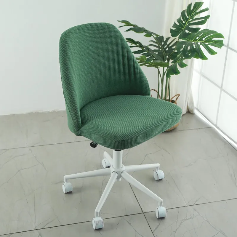 1pc Armless Rotating Chair Cover Dining Seat Covers Dust Protector Stretch Armless Desk Chair Cover Study Room Home Decoration