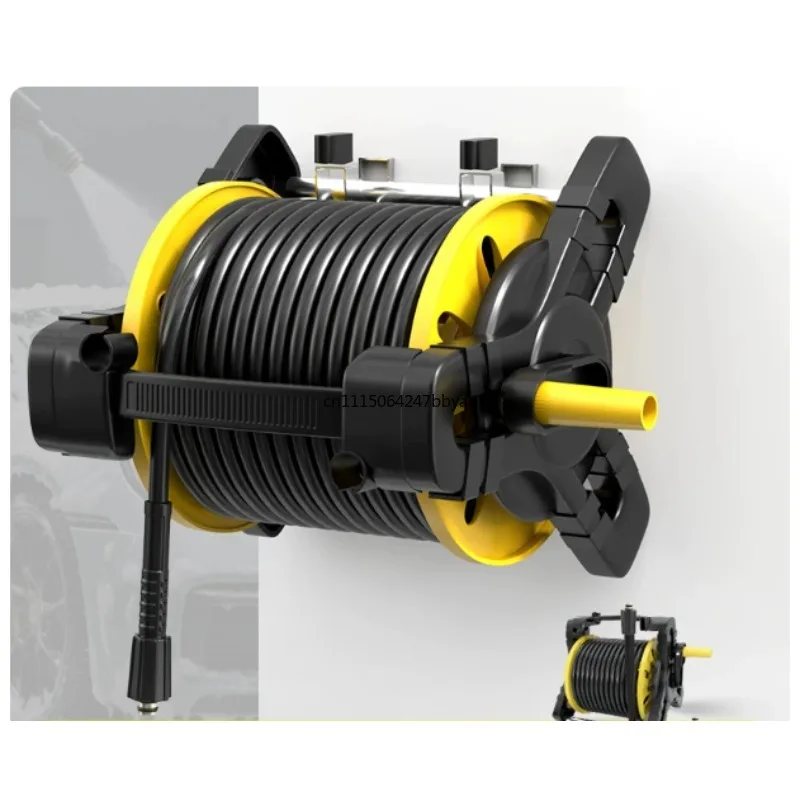 High Pressure Water Hose Reel, Auto Car Washing Equipment, Retractable Pipe Storage Holder for Car Wash