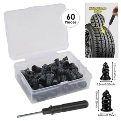 61pcs Car Tubeless Vacuum Tyre Puncture Repair Kit Screw Nails Tire Patch Plug Fix