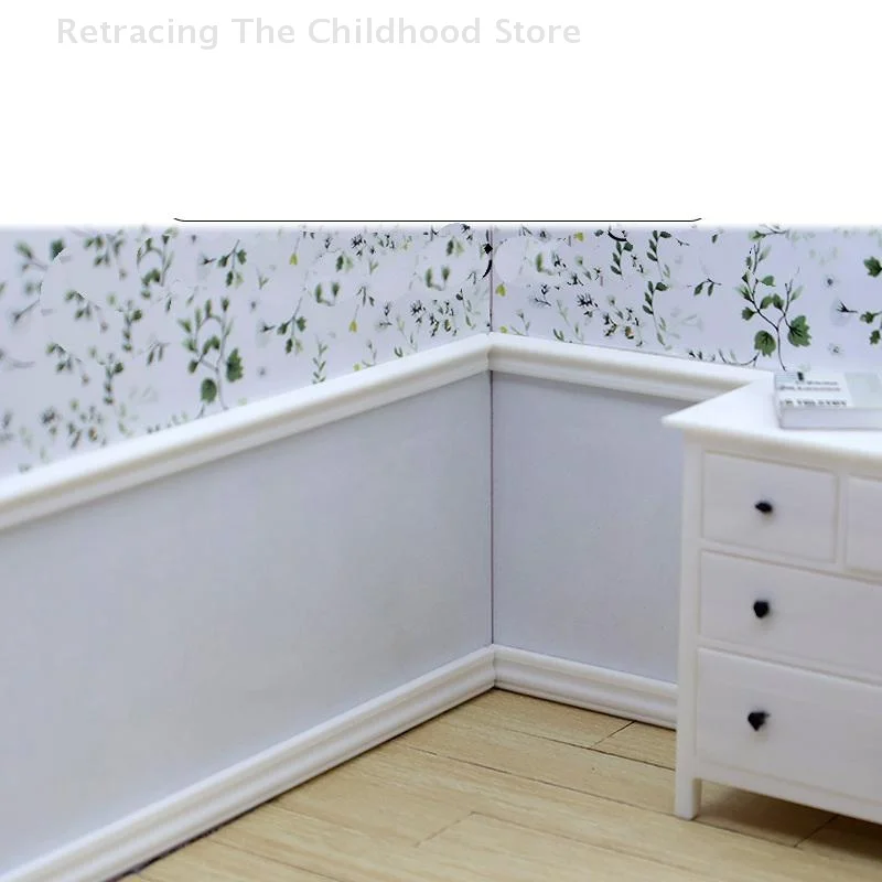 2 個 1:12 ドールハウスミニウエストラインミニチュア幅木ライン浴室リビングルームの装飾ラインドールハウスの装飾アクセサリー