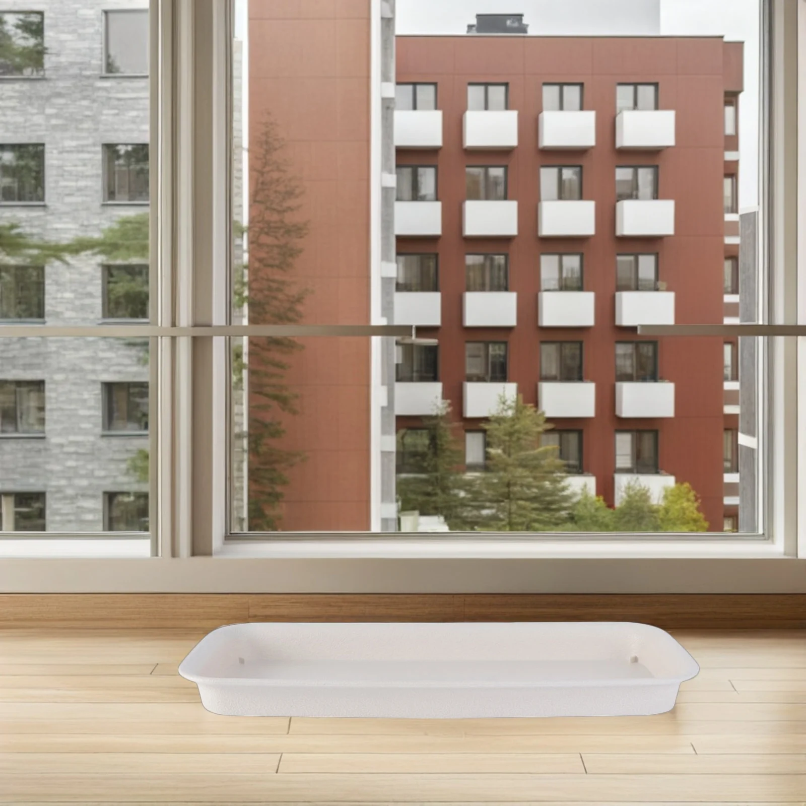 

2Pcs Rectangular Planter Saucers Plastic Plant Drip Trays with Air Circulation Bottom for Healthy Plant Growth