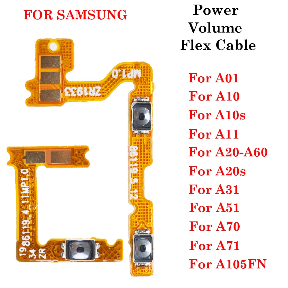 

Pop 10 шт., кнопка включения и выключения громкости, гибкая кнопка для Samsung Galaxy A71 A10S A20S A01 A10 A20 A30 A40 A50 A60 A70 A11 A31 A