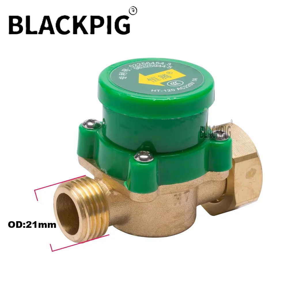 HT-120 AC220V Hot And Cold Water Automatic Water Flow Sensor switch Full Copper Electronic Pressure Booster Flow Switch 1.5A 4