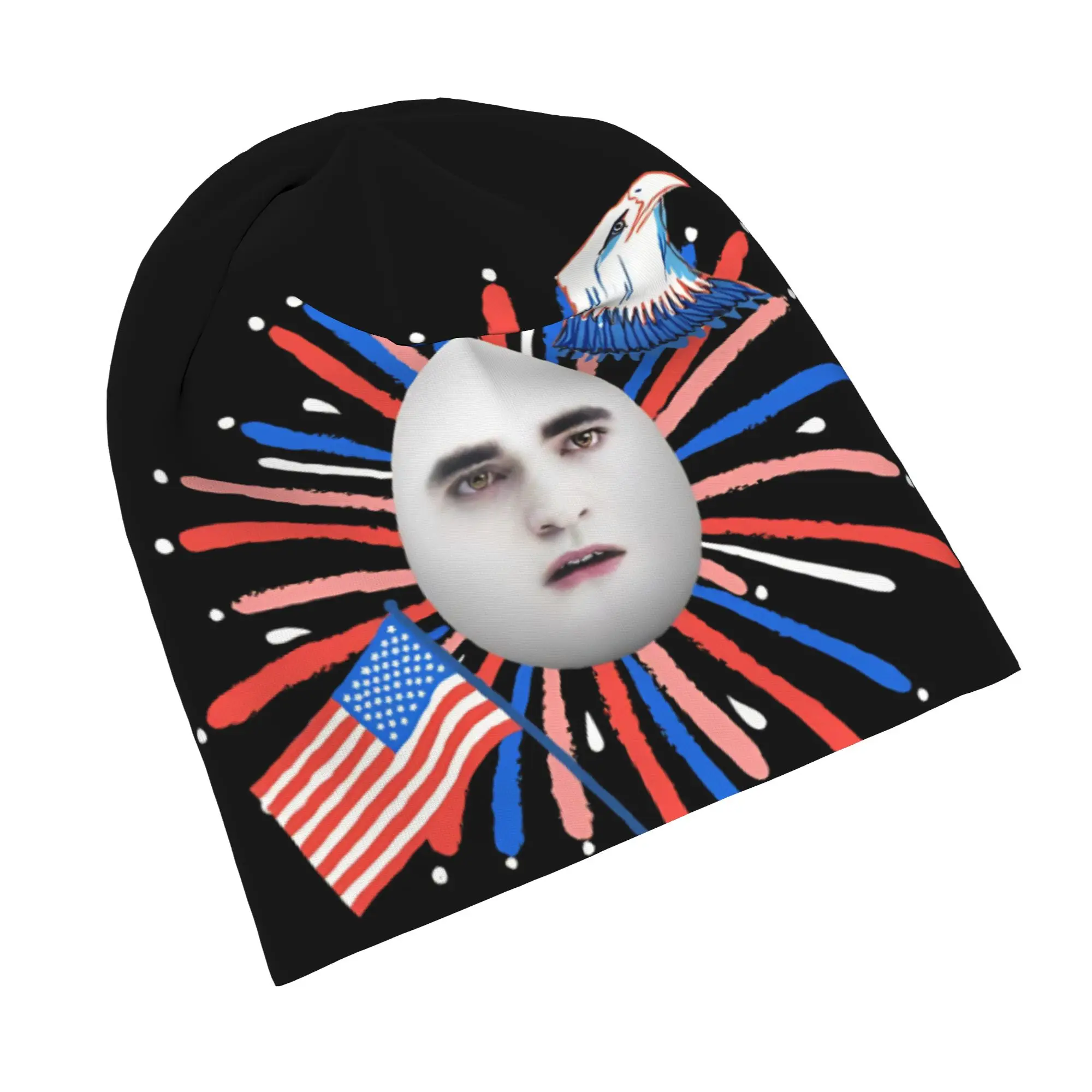 Fourth of July Eggward Skullies Beanies Hat Twilight Edward Cullen Summer Men Women Ski Cap Warm Multifunction Bonnet Hats