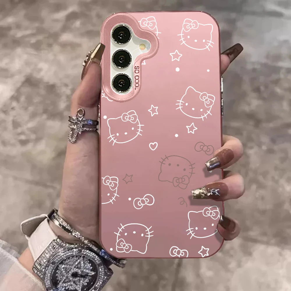 Sanrio Hello Kitty Phone Case for Samsung Galaxy S25 S24 Ultra S26 S23 S22 S21 Plus A54 A53 A56 A55  A16 A26 5G Matte IMD Cover