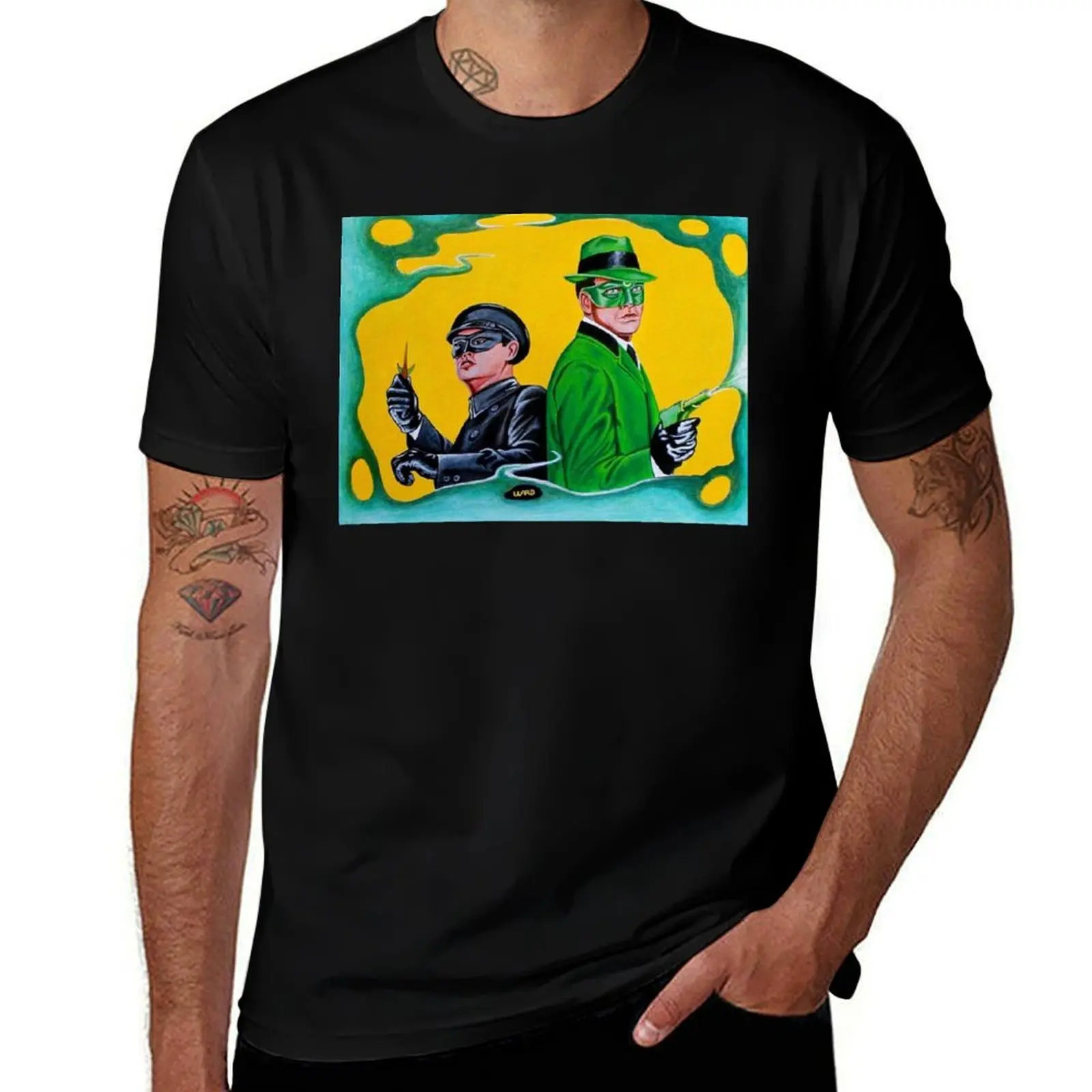

THE GREEN HORNET AND KATO T-Shirt Athletic Quick Dry T-Shirt for Men