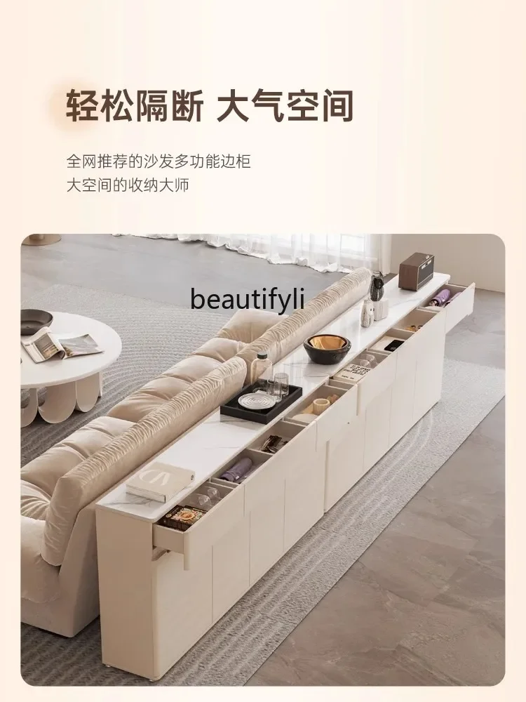 Ultra-thin dining side cabinet, living room back cabinet, cream wind bucket cabinet, wall entrance storage narrow cabinet