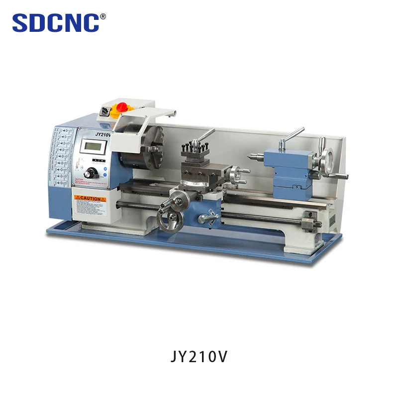 

JY210V Portable Mini Horizontal Metal Lathe Machine 220V Home Use Equipment
