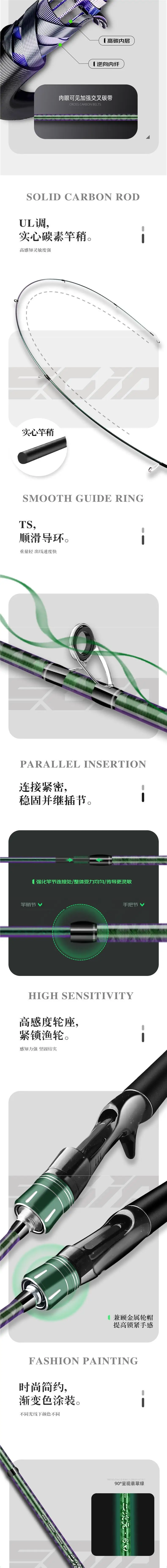 Super soft micro-object Luya rod full set ejection throwing rod gun straight handle horse mouth rod set