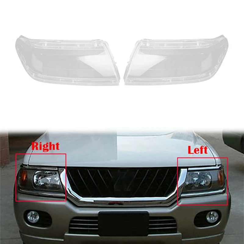 

1Pair Car Headlight Shell Lamp Shade Transparent Lens Cover Headlight Cover For Mitsubishi Sport Pajero Race