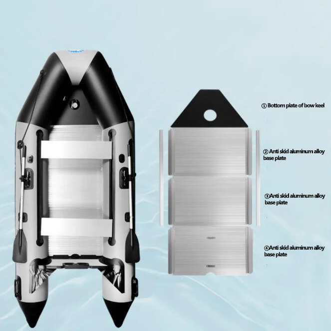 0,9mm verdicktes Angriffs boot mit Aluminium böden V-förmiges Kielset Profession elles, verschleiß festes Luya-Fischerboot-Marine zubehör