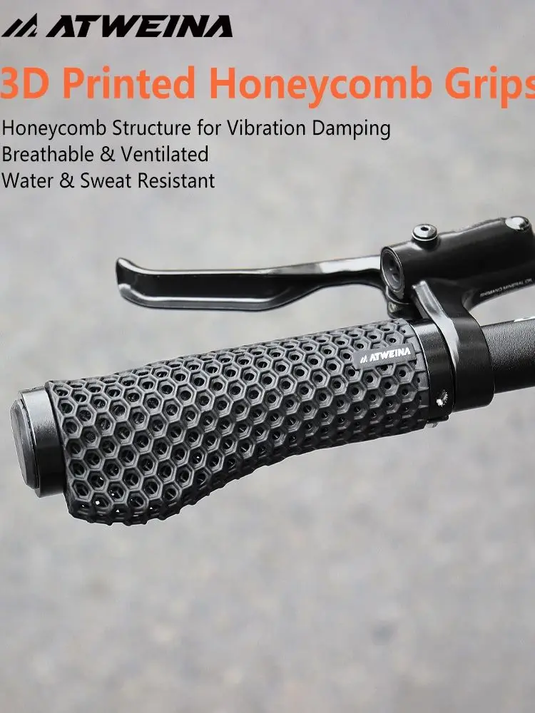 AliExpress NONE ATWEINA 3D-printed Mountain Bike Handlebar Grips MTB Anti-slip And Breathable Made Of PP+TPU Material