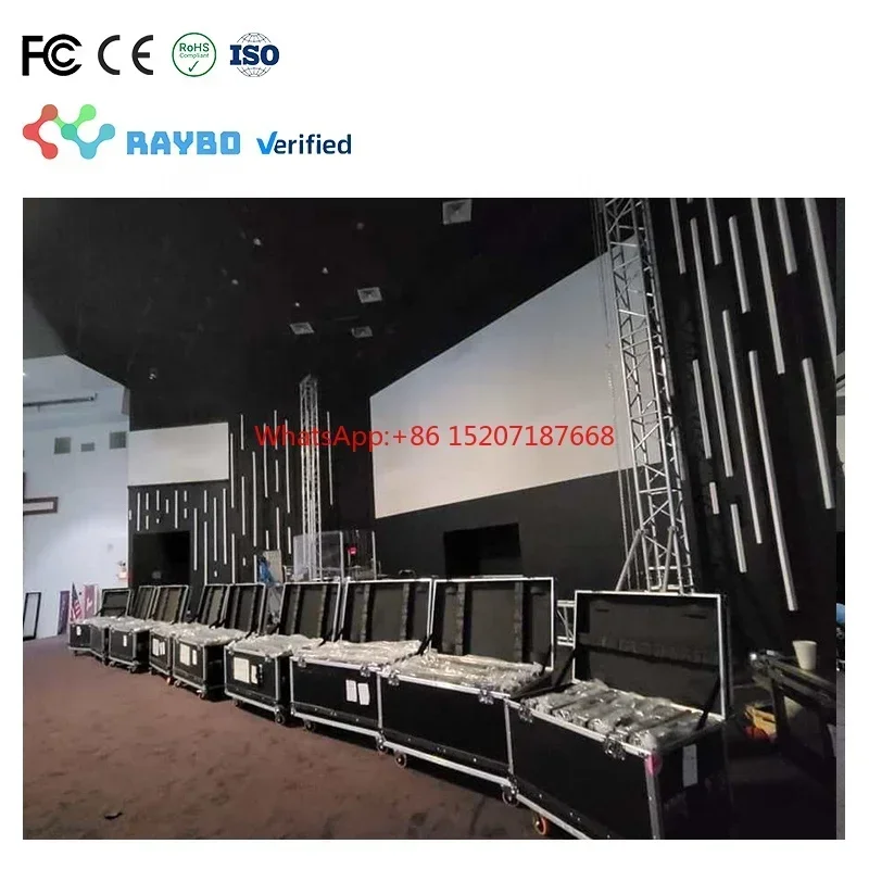 Raybo Latest P2.9 P3.9 P4.8 Portable Church Stage Backdrop Led Screen Display Outdoor Indoor HD DJ Dance Led Video Wall Screen