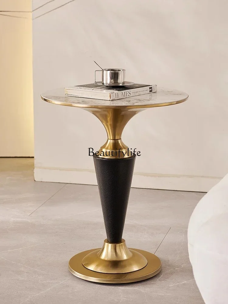 

05-ls 18Living Room Modern Light Luxury Style Bedside Cabinet Italian Style Side Table High-end Feel