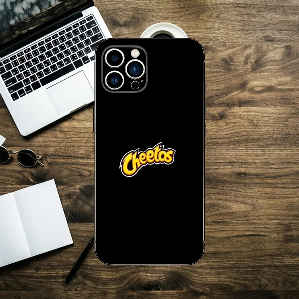 Cheetos Snack Food Phone Case For Apple iPhone 15,14,13,12,11,XS,XR,X,8,7,Pro,Max,Plus,mini Silicone Black Cover