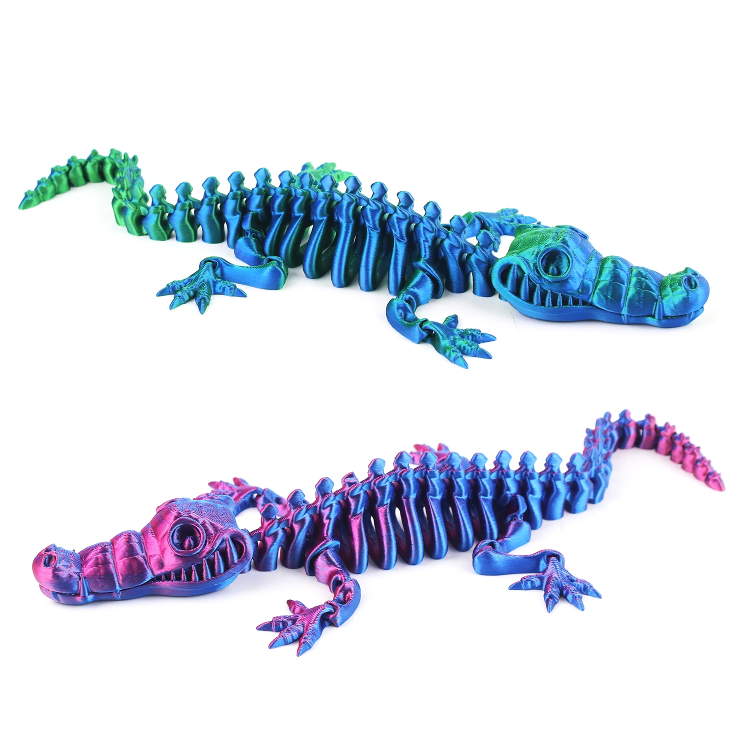 3D printed crocodile, simulated animal model, joints movable, very sensitive and easy to play