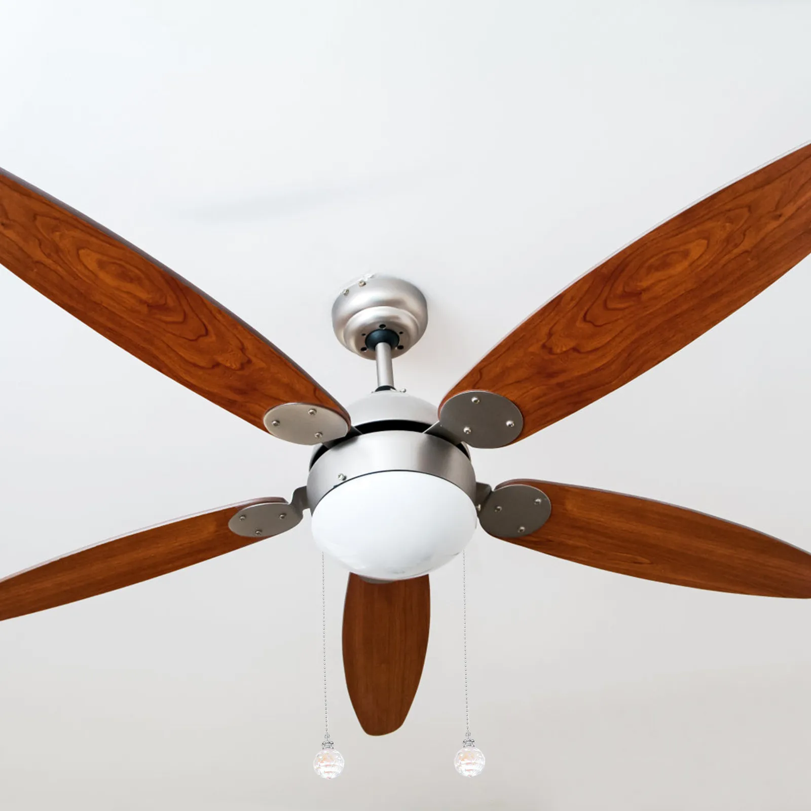 

2Pcs Premium Clear Crystal Pull Chain Extender for Ceiling Fan and Light Fixtures Modern Decorative Chain Replacement Easy