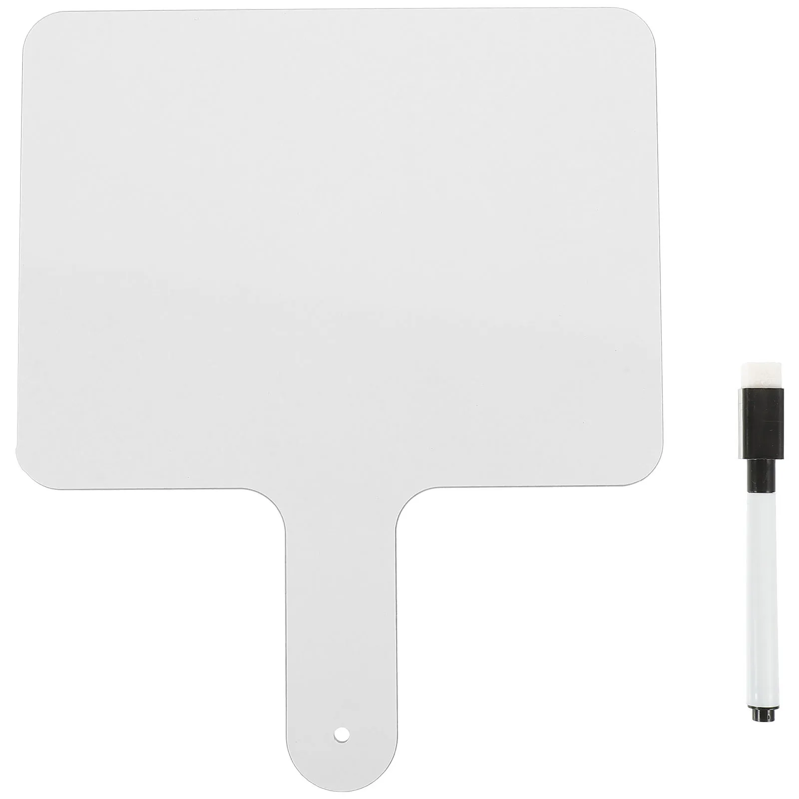

1Set Dry Erase Paddle Double Sided Handheld Whiteboard for Classroom Student Teaching Game Scoreboard Answer Paddle