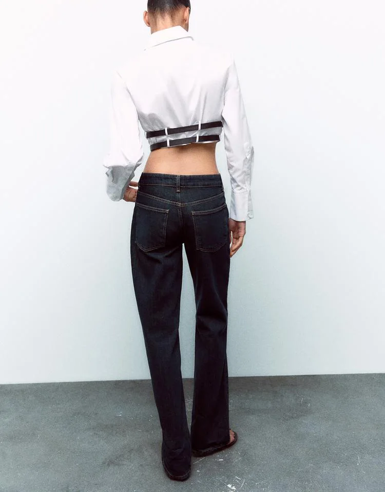 เสื้อผ้าแฟชั่นสำหรับผู้หญิง คอลเลคชั่นฤดูใบไม้ร่วง ดีไซน์เข็มขัดรัดเอว แขนยาว คอปก ผ้าโพลีเอสเตอร์