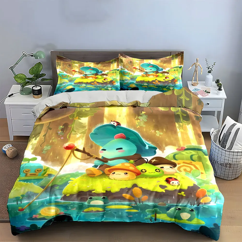 Fantasy Forest Dekorationsset, Bettwäsche-Set mit 1 Bettbezug, 2 Kissenbezügen, Einzelbett, Doppelbett, King-Size-Bett, Queen-Size-Bett, Geschenk