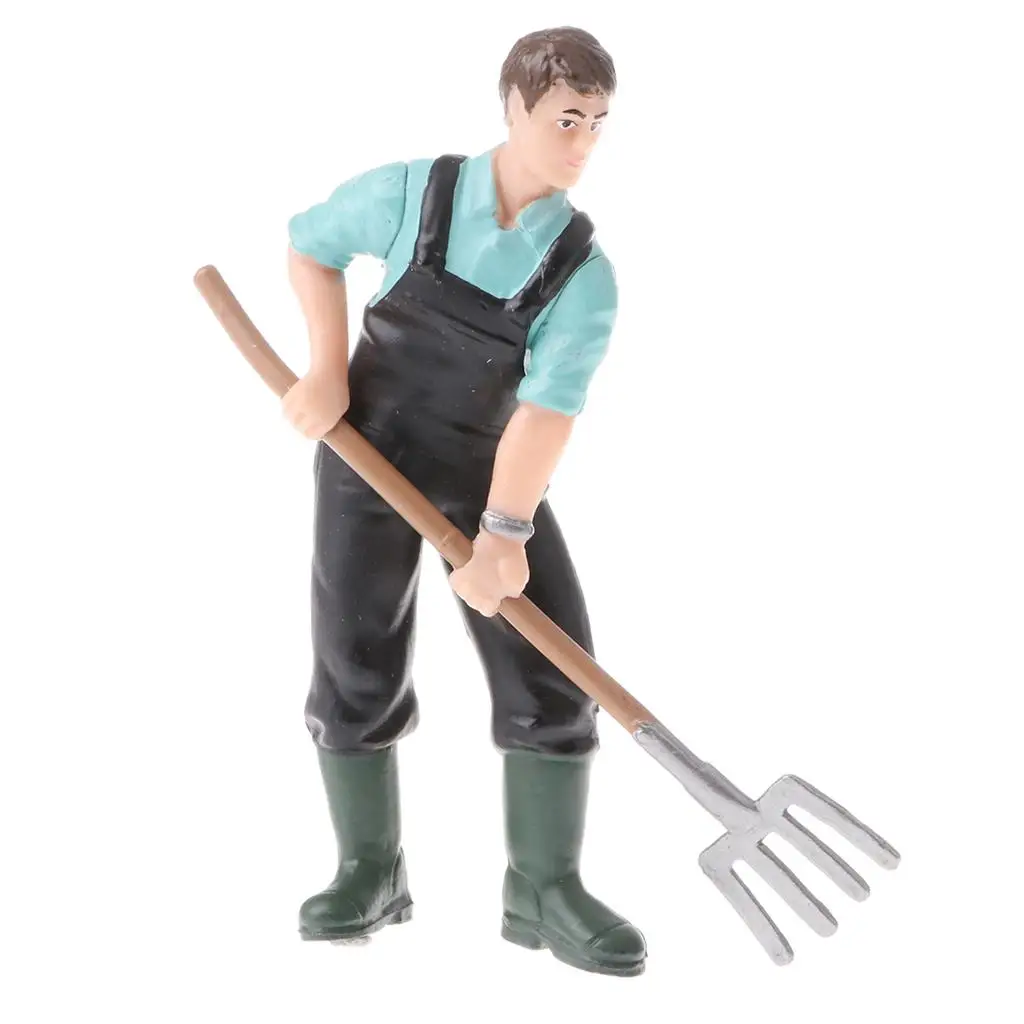 Action Figures with Miniature Simulation Rake Toy for