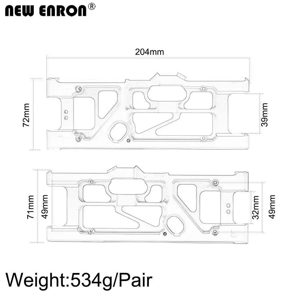 NUEVOS brazos de suspensión inferiores delanteros/traseros ENRON Aluminio 6061 ARA 330589   ARA 330590   Para RC 1/5 Arrma 8S Kraton resultado