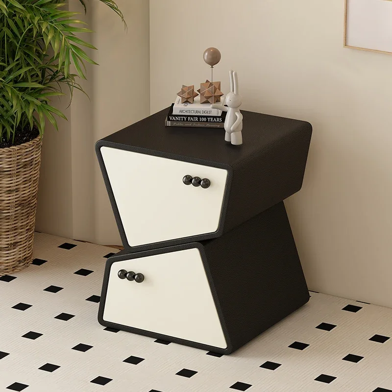 

Designer Creativity Bedside Table Nordic Storage Narrow Cheap Low Nightstands Black Makeup Organizers Muebles Bedroom Furniture