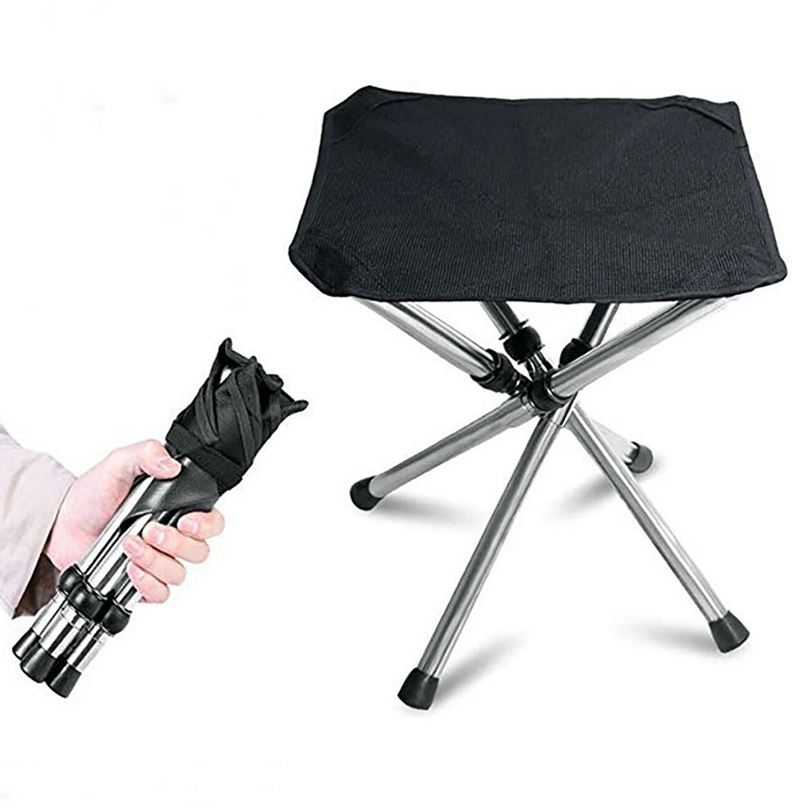 

Outdoor Folding Stool Stainless Steel Portable Folding Picnic Camping Stool MIni Storage Fishing Chair Ultralight Furniture