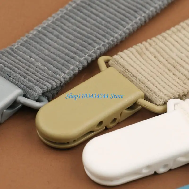 

G2TC 4Pcs/set Pacifiers Chain Baby Teether Organiser Horizontal Striped Soother Strap