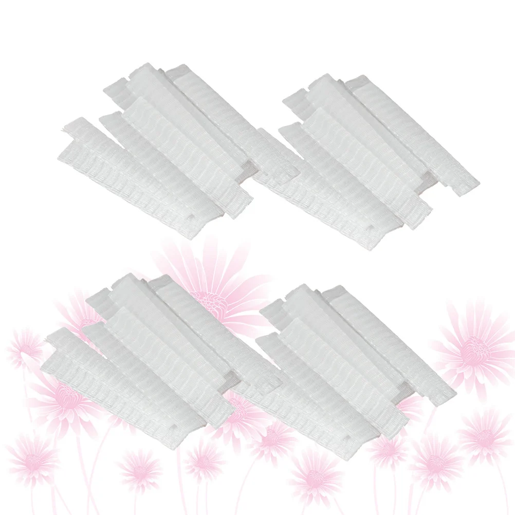 100 stuks make-upborstelmouwen 7x1cm beschermhoezen pe plastic gaas voor schone opslag reisvriendelijke make-up tool accessoirekit