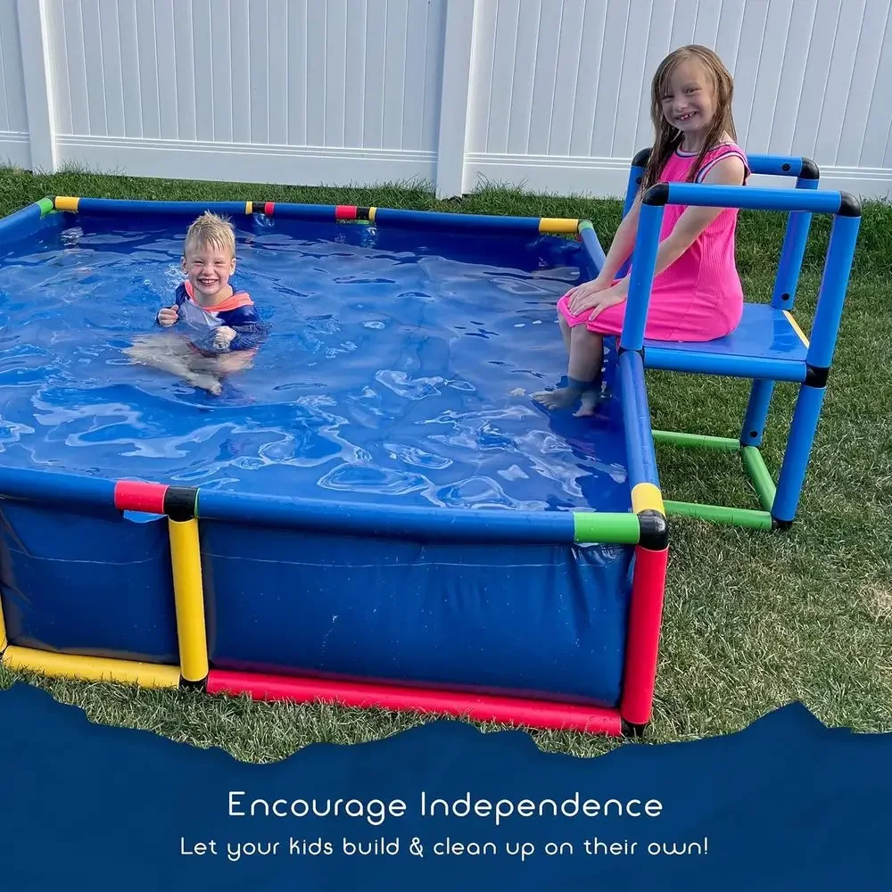 

Durable Above Ground Pool for Kids 8-12 with Buildable Play Area and Toddler Swimming Options