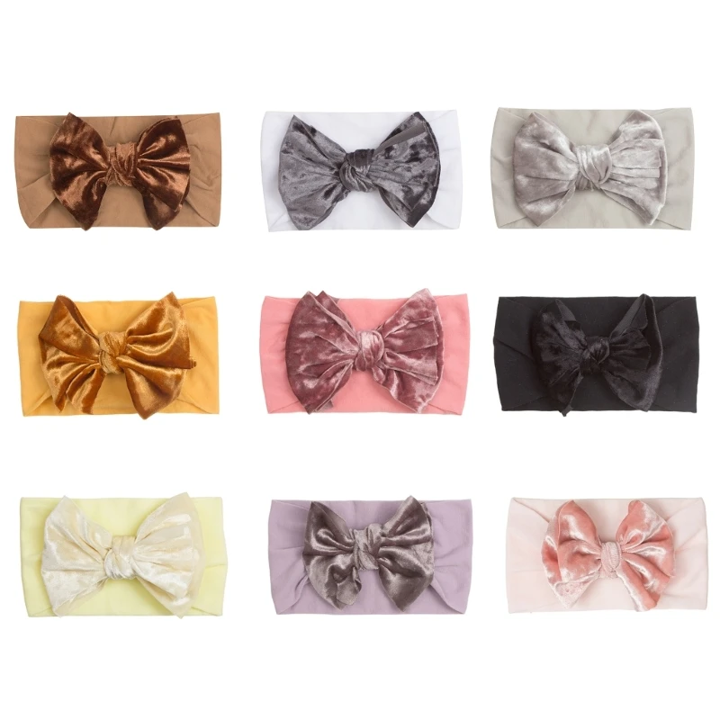 

Baby Head Wraps Bowknot Headband Soft Elastic Knotted Headwear for Baby Girl Infant Hair Accessories Headbands Hairbands