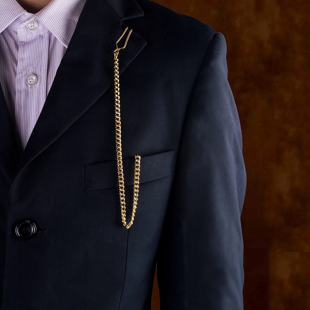 

4Pcs Pocket Watch Chain Metal Jeans Belt Decoration Durable Retro Style Heavy Duty Closure DIY Gift