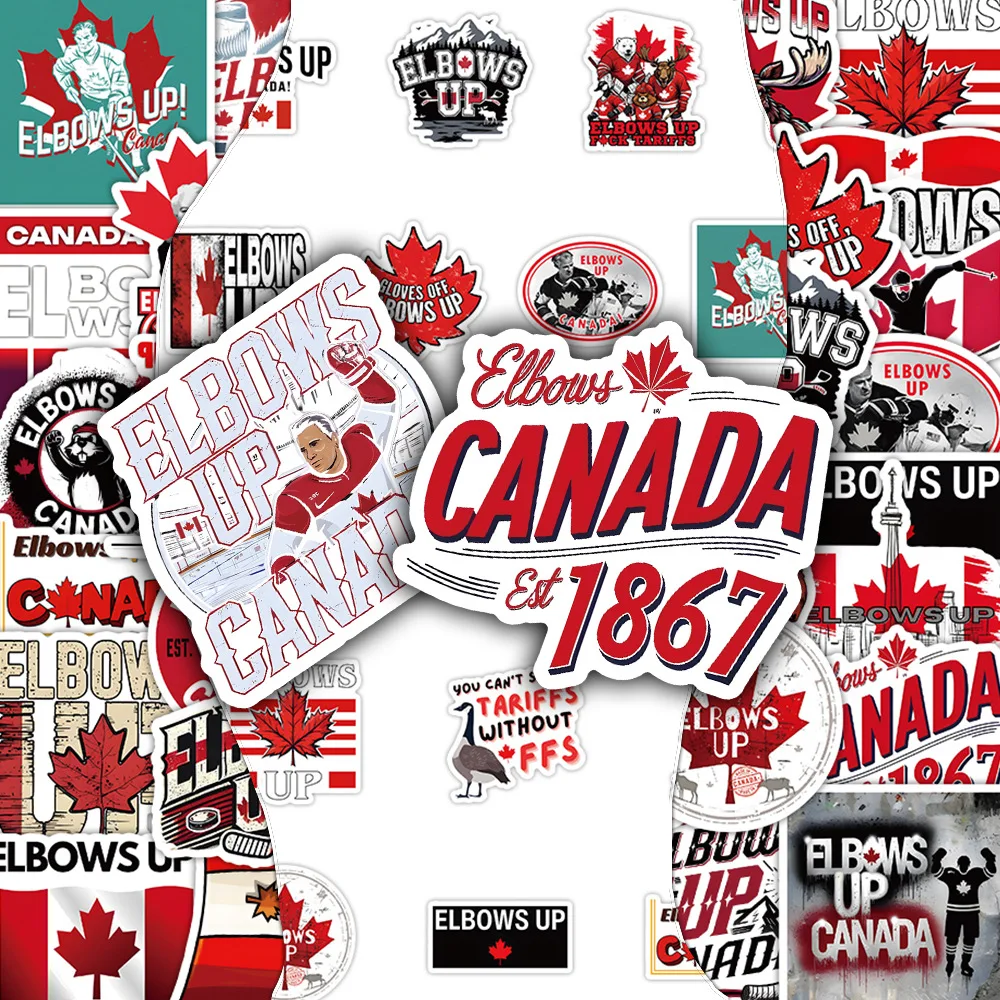 

10/30/54PCS Elbows up Canada Sticker Cartoon Personalized Creative Doodle Decorative Decals for Scrapbook Luggage Notebook