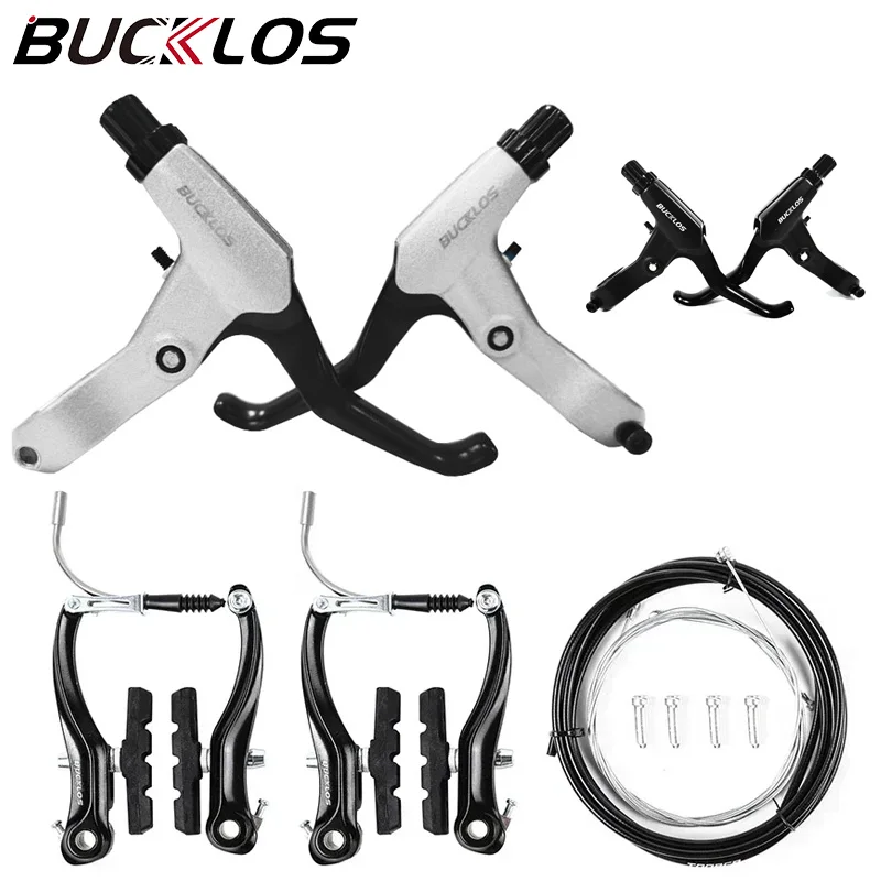 

BUCKLOS Bike V Brakes Kit Line Pulling Front Rear Bicycle Caliper Brake Lever MTB BMX Folding Road Mountain Cycling V-Brake Set