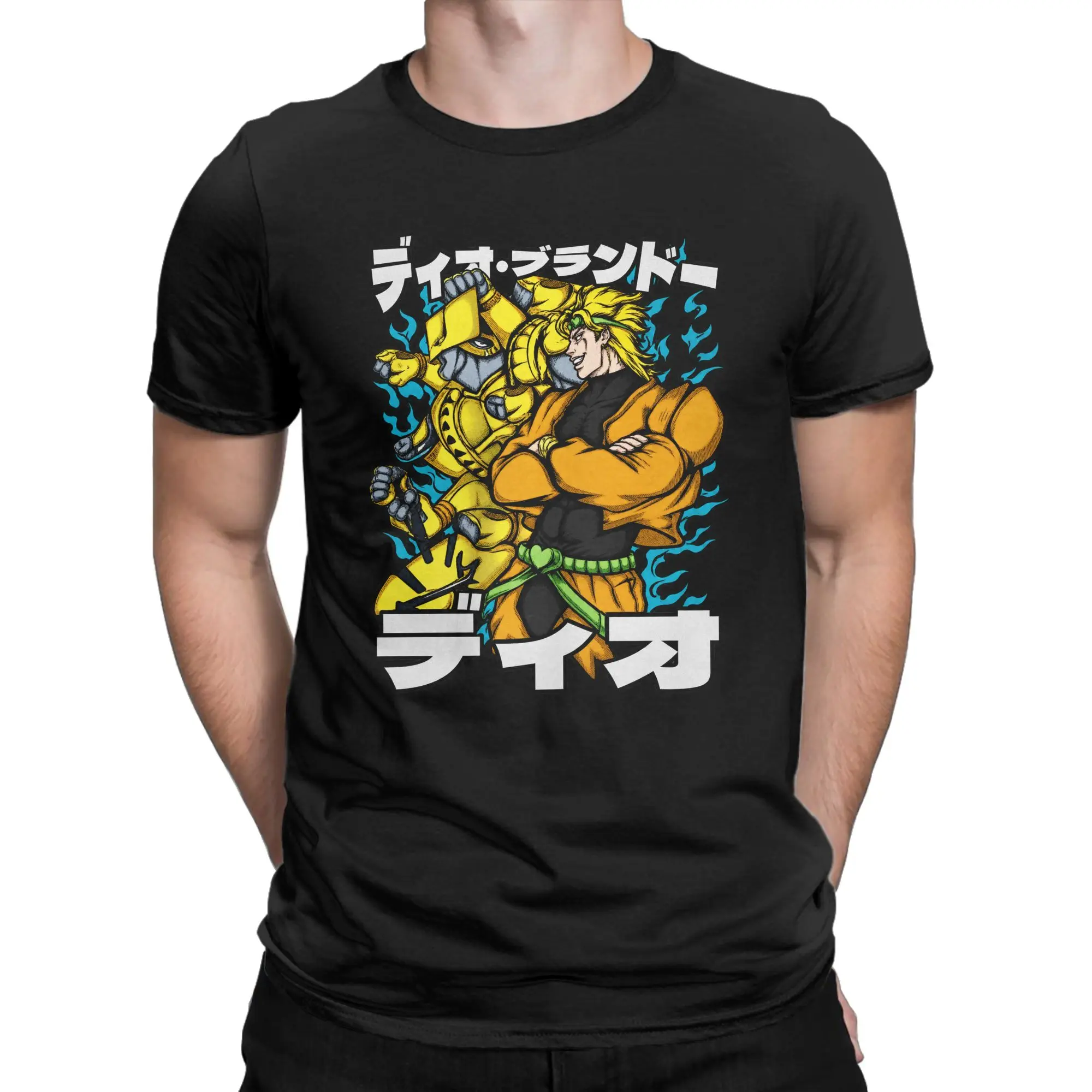 Jojo's Bizarre Adventure Dio Brando Villain Cotton T Shirt For Male Summer  Casual T-Shirts Novelty Tee Shirt Oversize Clothing
