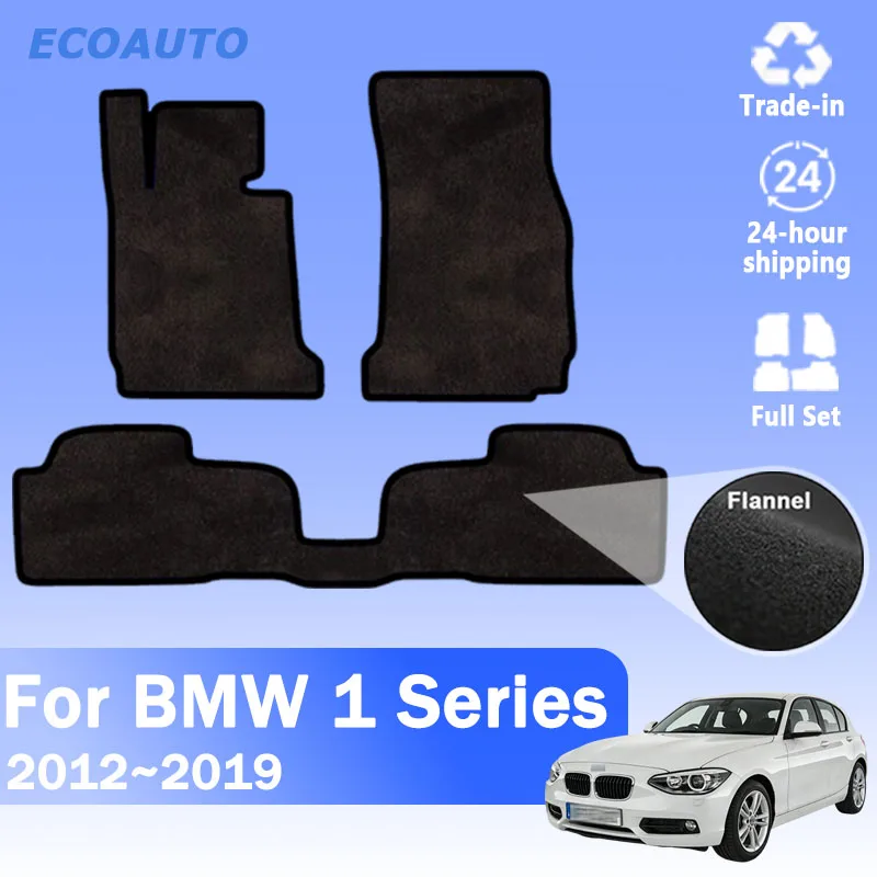 

Velour mats Car Floor Mats For BMW 1 Series F20 2012~2019 5-door Hatchback Rugs Panel Protective Pad Premium Custom Foot Pads