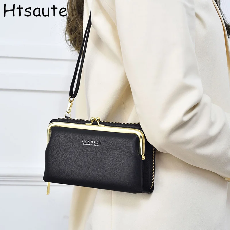 

Fashion Winter Phone Bags Sweet Shaped Portable Strapes Women Wallets Square Purse PU Leather Shoulder Bags Purses Mini Handbags