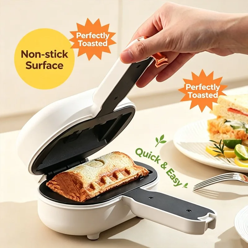 Multifunctional Portable Kitchen Mini Sandwich Maker Bread Panini Toaster for Home Breakfast Food Making