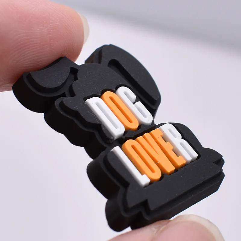 Cute dog small PVC soft rubber patch flat figure cartoon DIY accessory