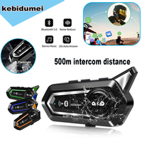 BT31 Motorcycle Helmet Headset Bluetooth Moto Intercom 500m For 2 Rider Interphone Waterproof IPX6 With 1000mAh Battery
