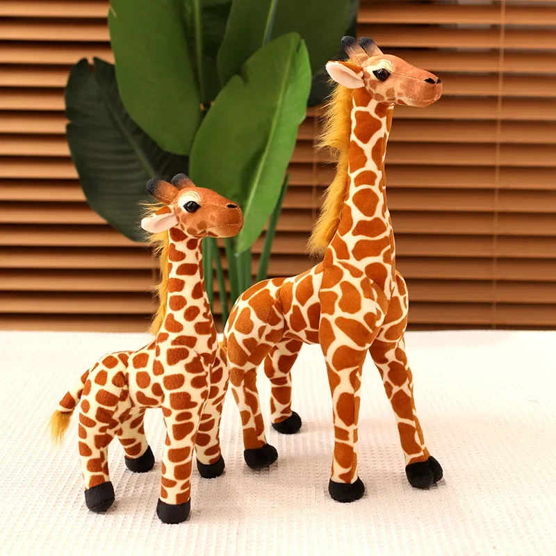 Riesige echte Giraffe Plüschtiere hochwertige Stofftiere Puppen weiche Kinder Kinder Baby Geburtstag Geschenk Raum Dekor