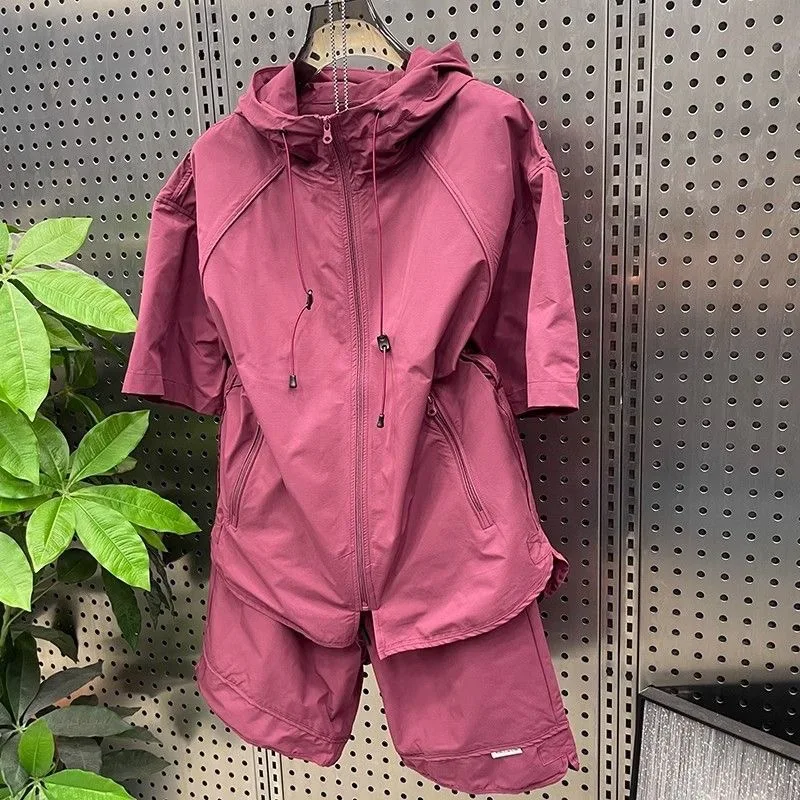 Summer Thin Hooded Casual Set Trendy Couple Short Sleeve Shorts Youth Loose Two-Piece Set Men's Fashion Ensemble view 4