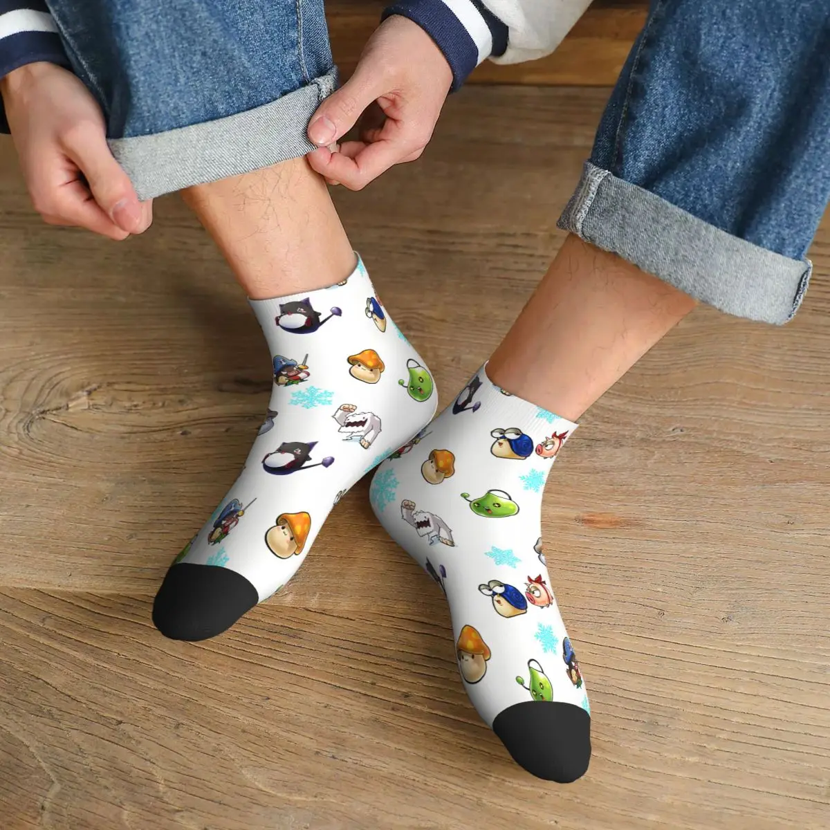 Mobs MapleStory Maple Story Ankle Socks Male Mens Women Autumn Stockings Harajuku